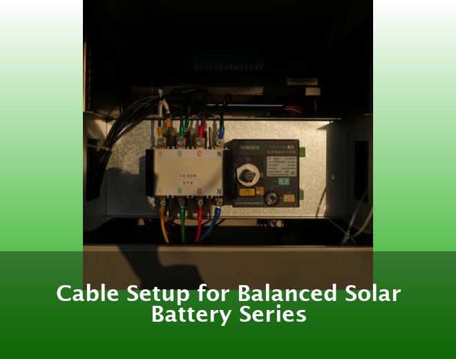 Cable Setup for Balanced Solar Battery Series