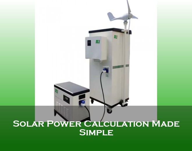 Solar Power Calculation Made Simple