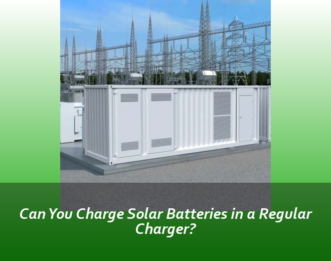 Can You Charge Solar Batteries in a Regular Charger?