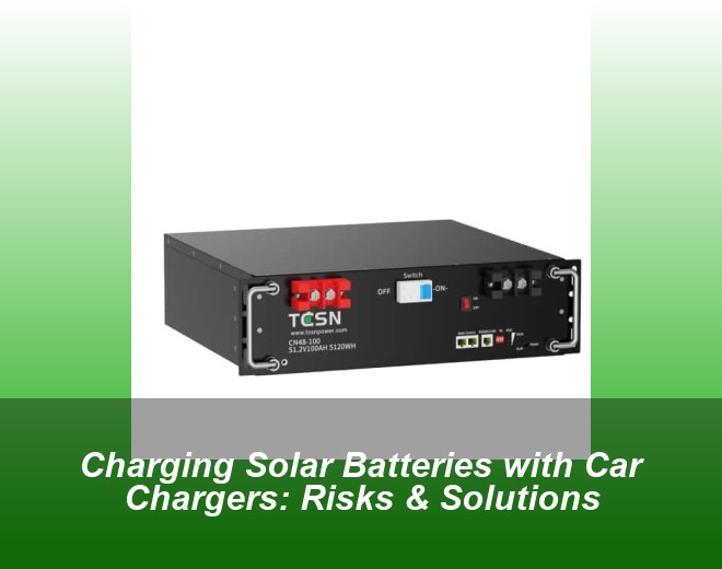 Charging Solar Batteries with Car Chargers: Risks & Solutions