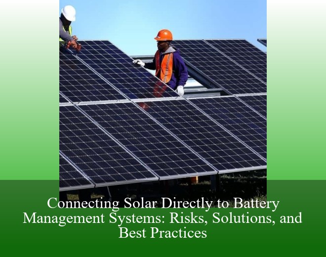 Connecting Solar Directly to Battery Management Systems: Risks, Solutions, and Best Practices