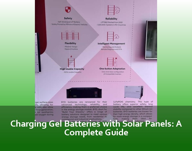 Charging Gel Batteries with Solar Panels: A Complete Guide