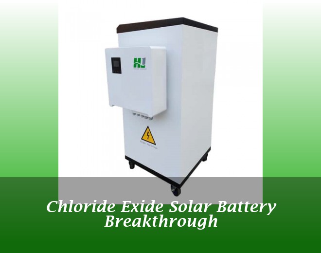 Chloride Exide Solar Battery Breakthrough