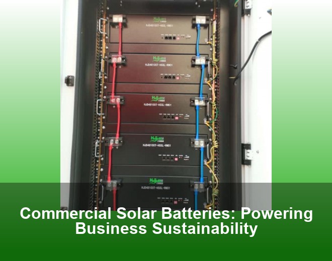 Commercial Solar Batteries: Powering Business Sustainability