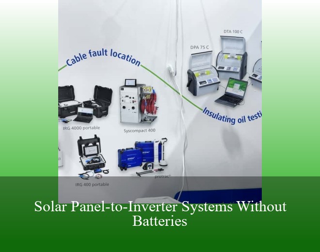 Solar Panel-to-Inverter Systems Without Batteries