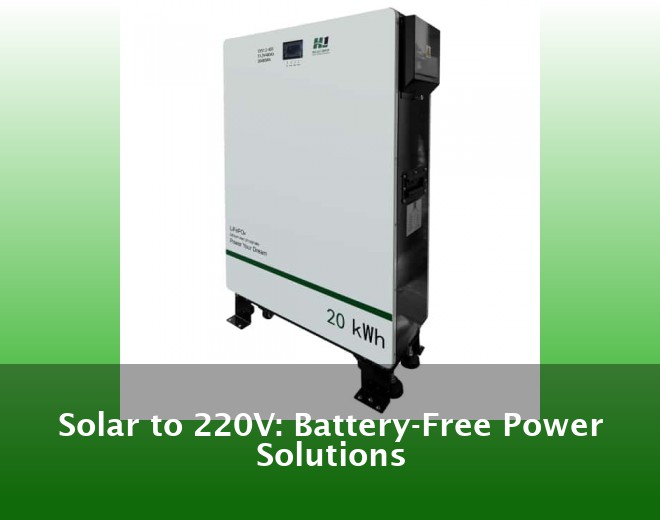 Solar to 220V: Battery-Free Power Solutions