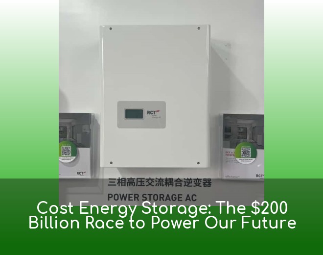 Cost Energy Storage: The $200 Billion Race to Power Our Future