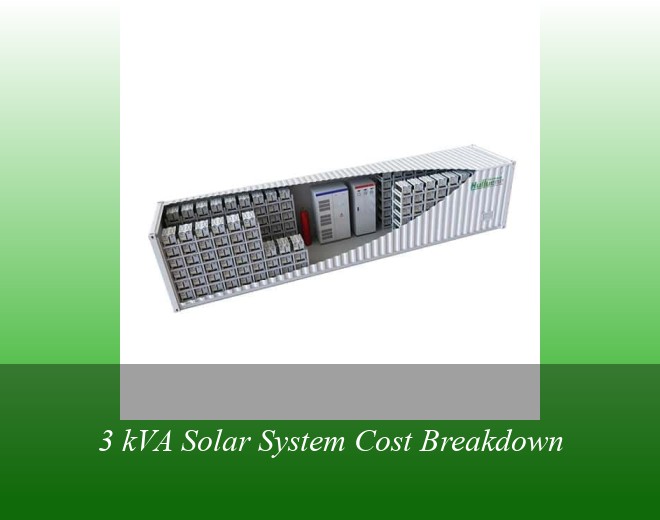 3 kVA Solar System Cost Breakdown