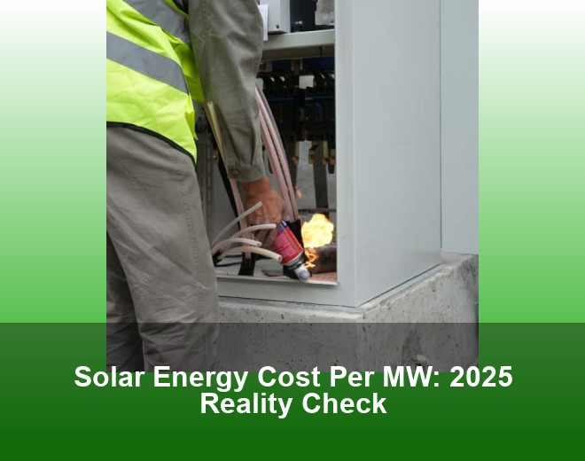 Solar Energy Cost Per MW: 2025 Reality Check