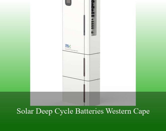Solar Deep Cycle Batteries Western Cape