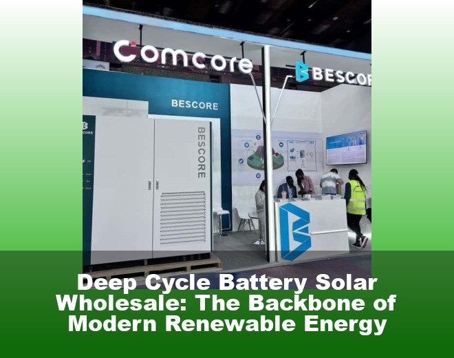 Deep Cycle Battery Solar Wholesale: The Backbone of Modern Renewable Energy