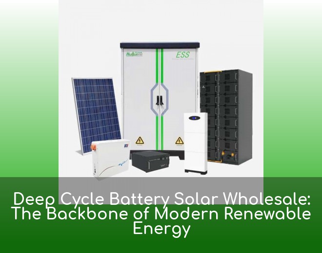 Deep Cycle Battery Solar Wholesale: The Backbone of Modern Renewable Energy