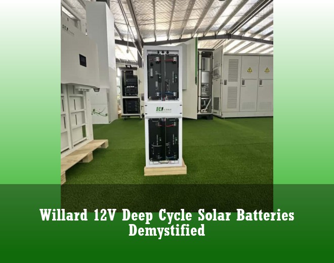 Willard 12V Deep Cycle Solar Batteries Demystified