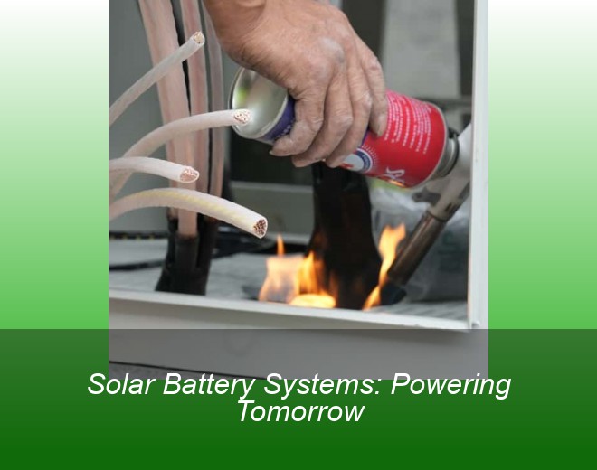 Solar Battery Systems: Powering Tomorrow