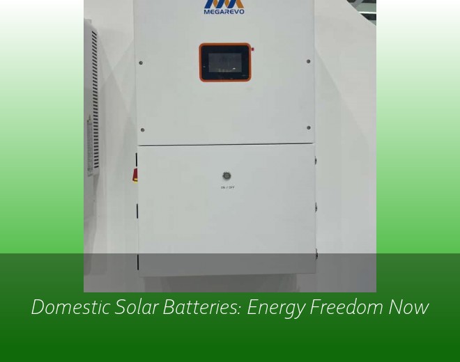 Domestic Solar Batteries: Energy Freedom Now