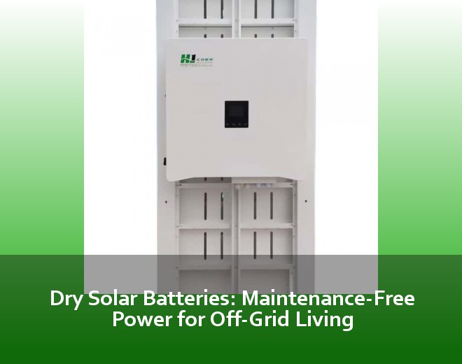Dry Solar Batteries: Maintenance-Free Power for Off-Grid Living