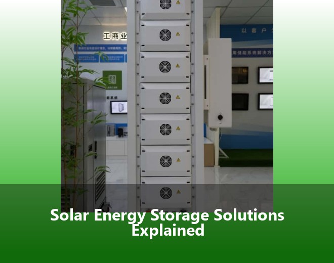 Solar Energy Storage Solutions Explained