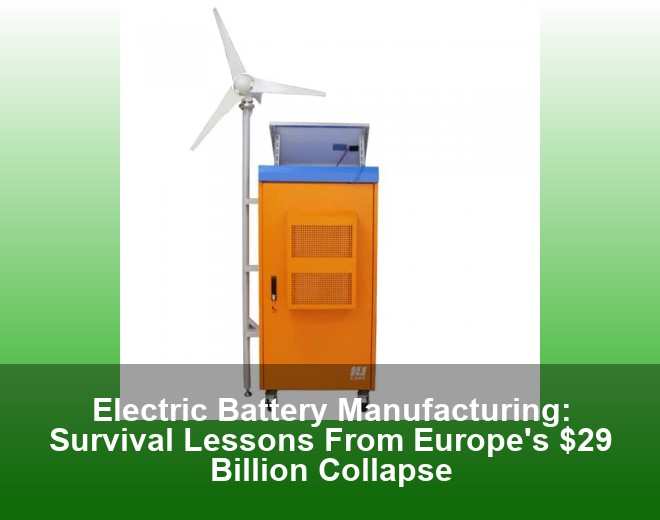 Electric Battery Manufacturing: Survival Lessons From Europe's $29 Billion Collapse