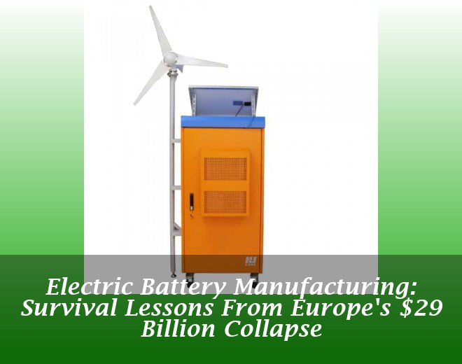 Electric Battery Manufacturing: Survival Lessons From Europe's $29 Billion Collapse