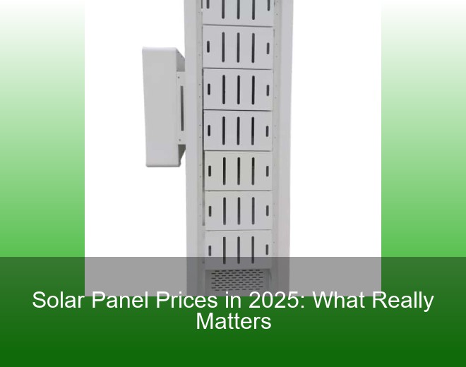 Solar Panel Prices in 2025: What Really Matters