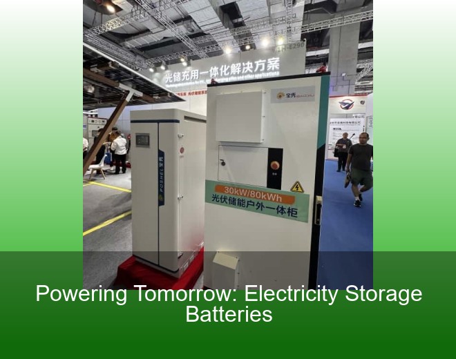 Powering Tomorrow: Electricity Storage Batteries