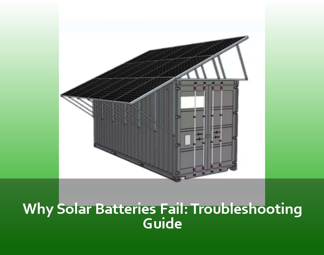 Why Solar Batteries Fail: Troubleshooting Guide
