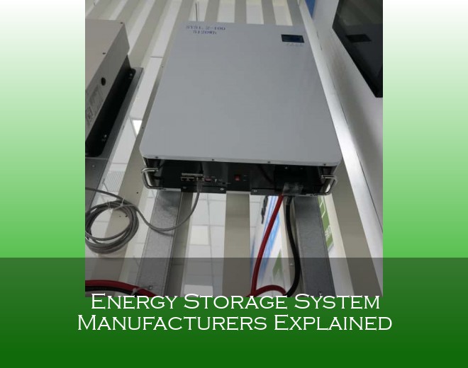 Energy Storage System Manufacturers Explained