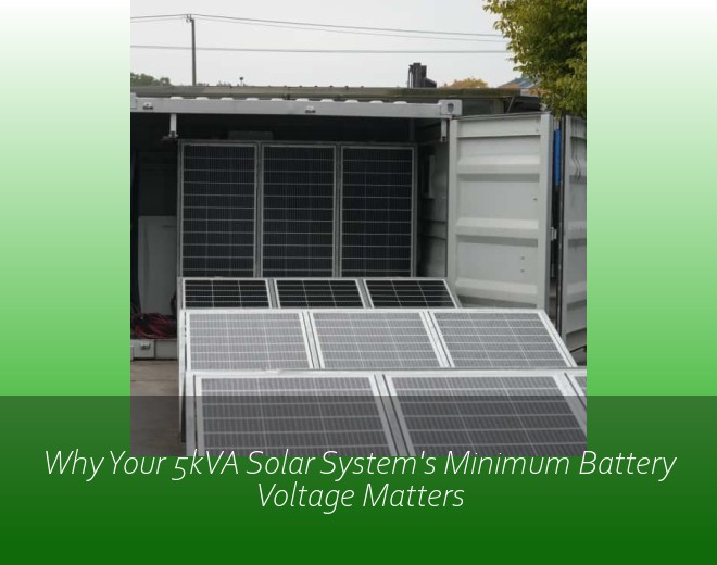Why Your 5kVA Solar System's Minimum Battery Voltage Matters