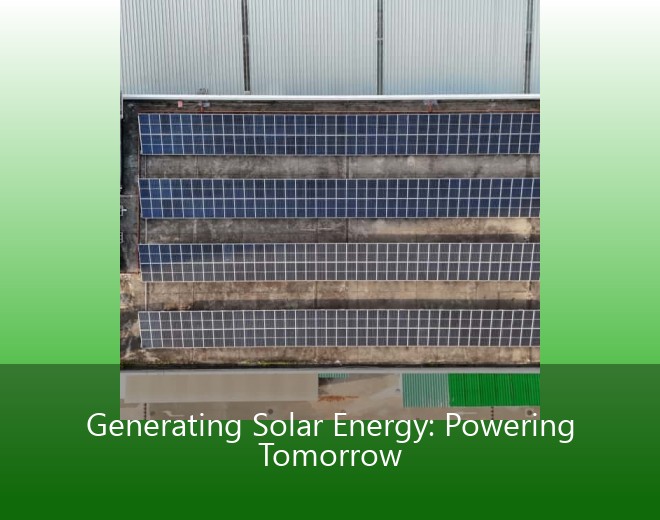 Generating Solar Energy: Powering Tomorrow