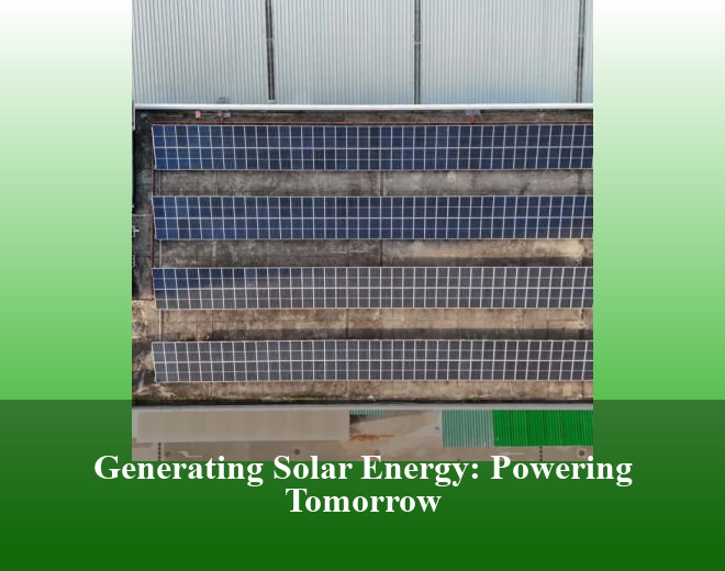 Generating Solar Energy: Powering Tomorrow