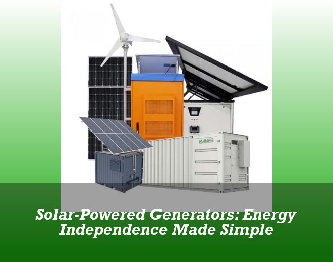 Solar-Powered Generators: Energy Independence Made Simple