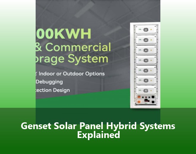 Genset Solar Panel Hybrid Systems Explained