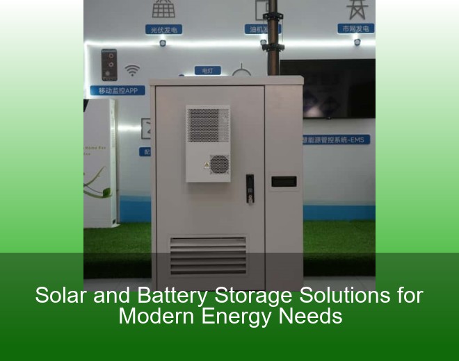 Solar and Battery Storage Solutions for Modern Energy Needs