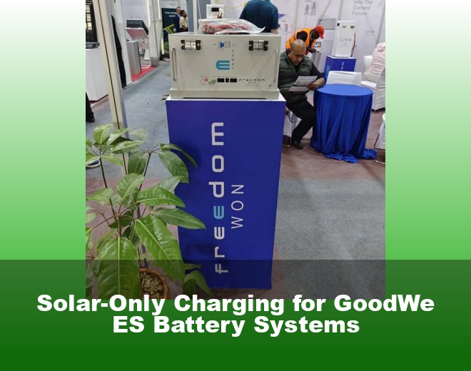 Solar-Only Charging for GoodWe ES Battery Systems