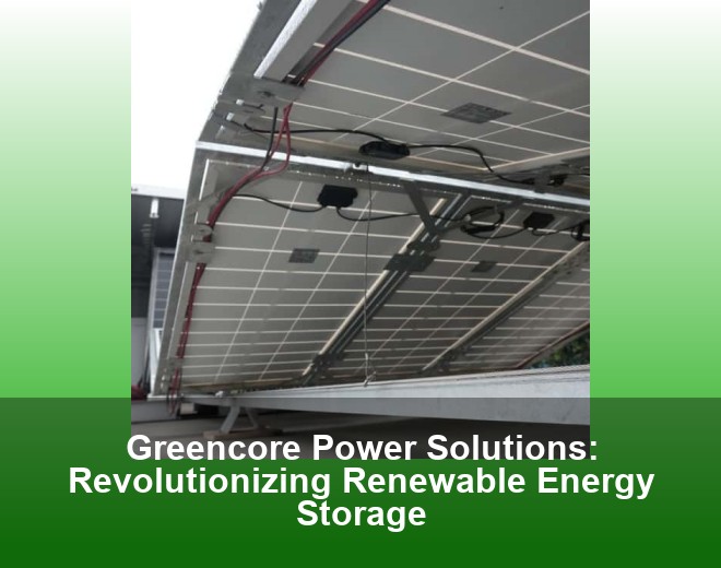 Greencore Power Solutions: Revolutionizing Renewable Energy Storage