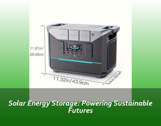 Solar Energy Storage: Powering Sustainable Futures