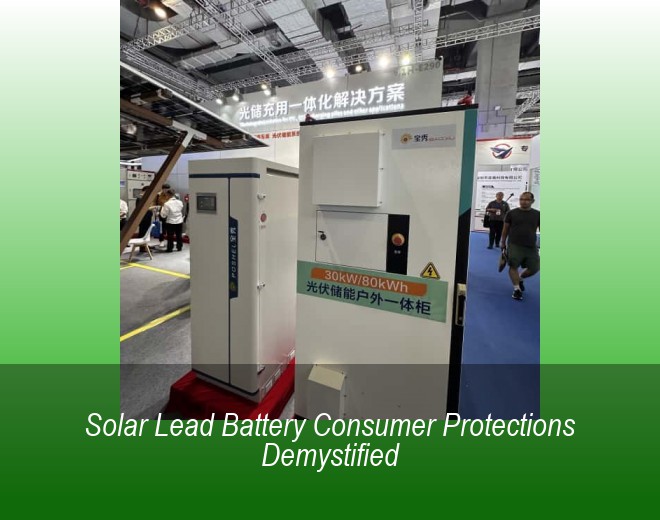 Solar Lead Battery Consumer Protections Demystified