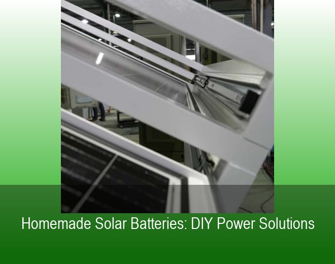 Homemade Solar Batteries: DIY Power Solutions