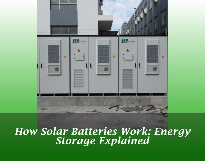 How Solar Batteries Work: Energy Storage Explained
