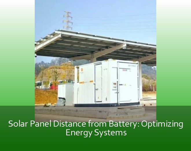 Solar Panel Distance from Battery: Optimizing Energy Systems