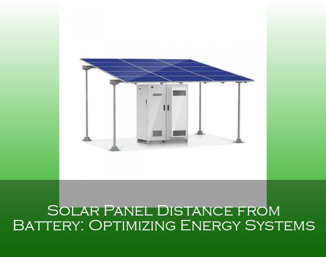 Solar Panel Distance from Battery: Optimizing Energy Systems