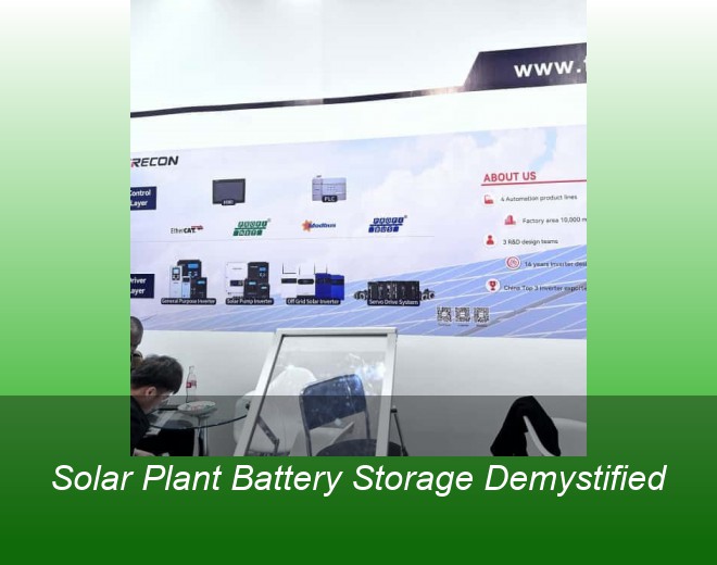 Solar Plant Battery Storage Demystified