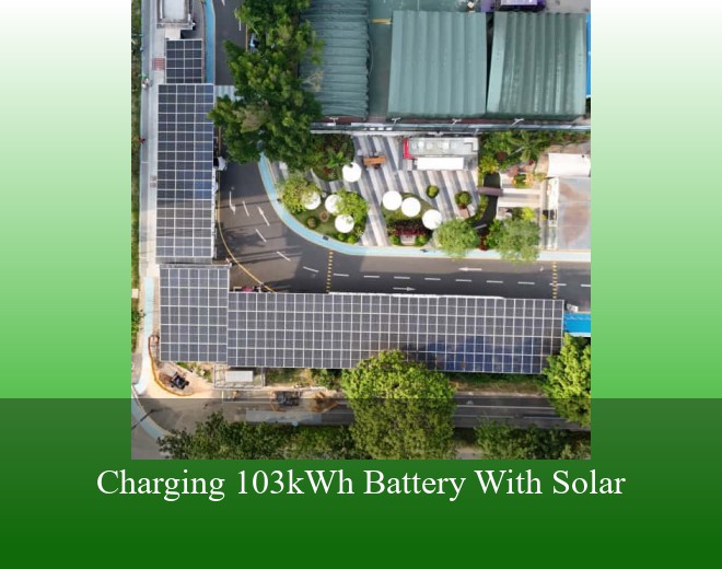 Charging 103kWh Battery With Solar
