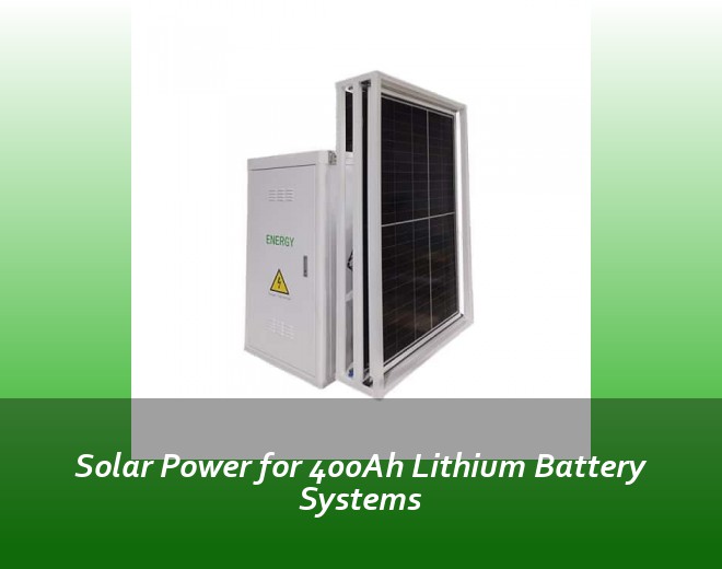 Solar Power for 400Ah Lithium Battery Systems