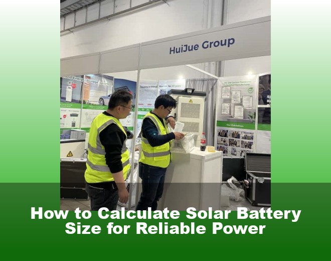 How to Calculate Solar Battery Size for Reliable Power