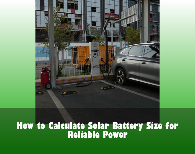 How to Calculate Solar Battery Size for Reliable Power