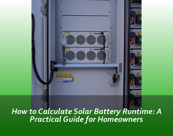 How to Calculate Solar Battery Runtime: A Practical Guide for Homeowners
