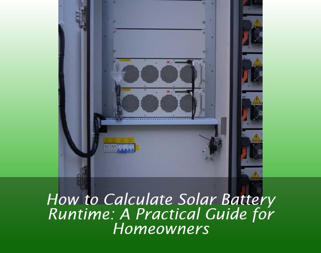 How to Calculate Solar Battery Runtime: A Practical Guide for Homeowners