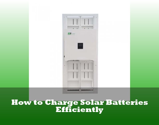 How to Charge Solar Batteries Efficiently