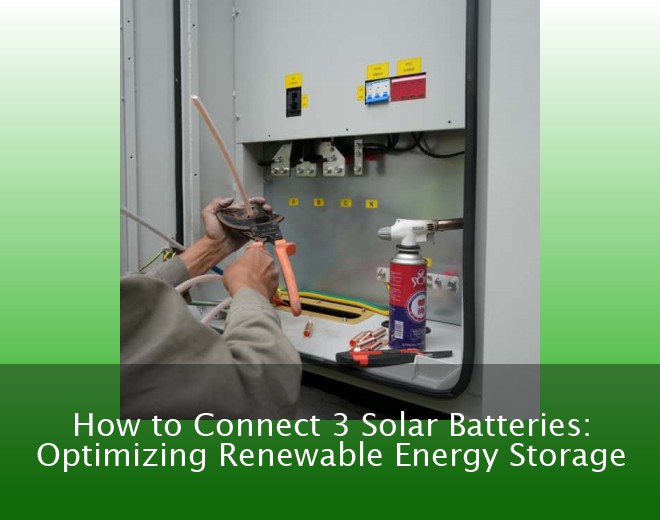 How to Connect 3 Solar Batteries: Optimizing Renewable Energy Storage